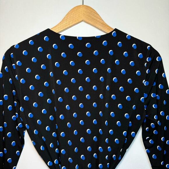 Bailey 44 Wrap Top Size Medium Blue Black - Picture 5 of 11
